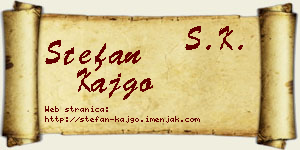 Stefan Kajgo vizit kartica